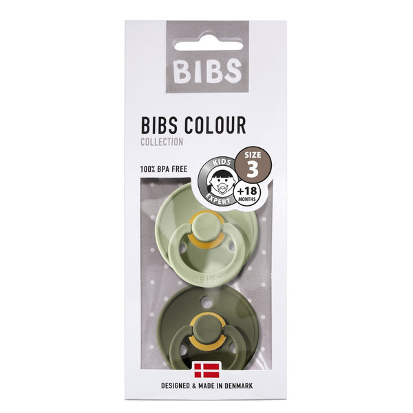 Bibs 2 - pak rund sut, str 3 - Sage/Hunter Green