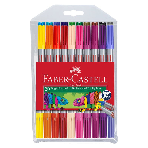Faber - Castell dobbelt tusser med tyk og tynd spids, 20 stk