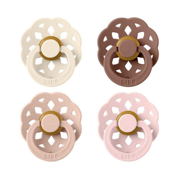 Bibs 4 - pak Boheme Sut, str 2 - Ivory/Blush/Woodchuck/Blossom