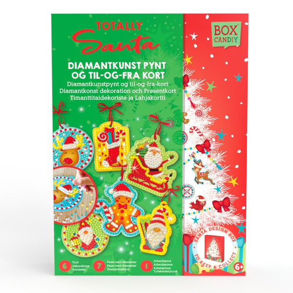 Box Candiy diamond art pynt og til - og - fra kort, totally santa