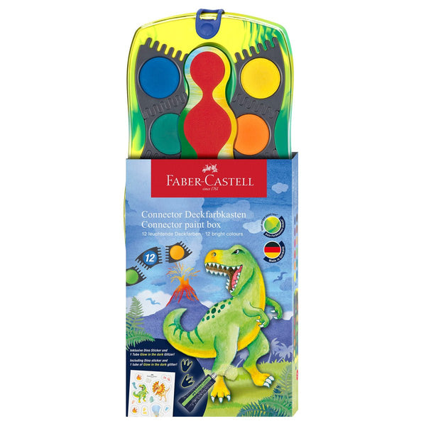Faber - Castell malingsæt connector dino, 12 farver