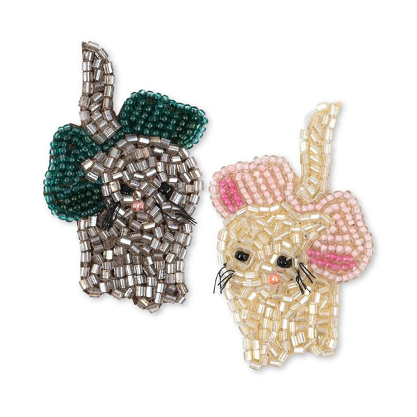 Konges Sløjd 2 - pak hårclips med perler, bow kitty