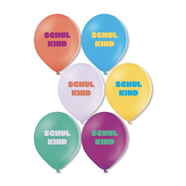 Ballons "Schulkind", Regenbogen