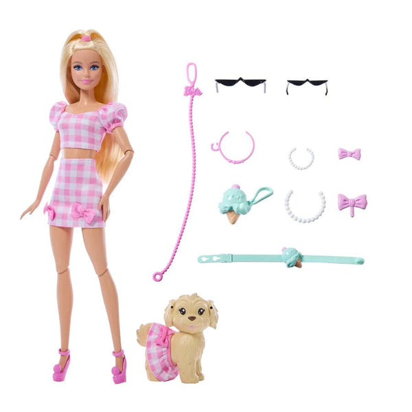 Barbie Twinning, sløjfer og hund med matchende tøj