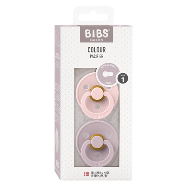 Bibs 2 - pak rund sut, str 1 - Blossom/Dusty Lilac