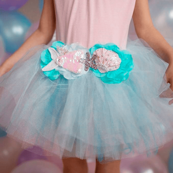 Great Pretenders Mermalicious Tutu, pastel aqua str. 4 - 6 år