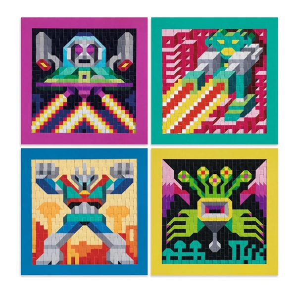 Djeco Krea Mosaik Sæt - Invaders