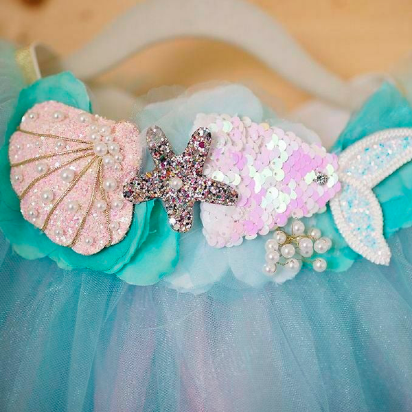 Great Pretenders Mermalicious Tutu, pastel aqua str. 4 - 6 år