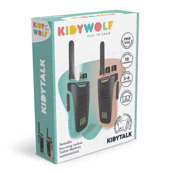 Kidywolf walkie talkie - sæt, nude/cyan