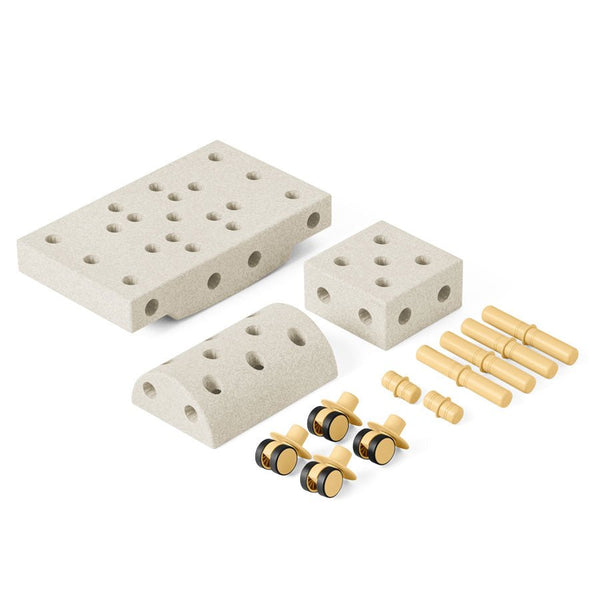MODU Curiosity Sæt, 13 Dele - Sand Grey/Honey Yellow