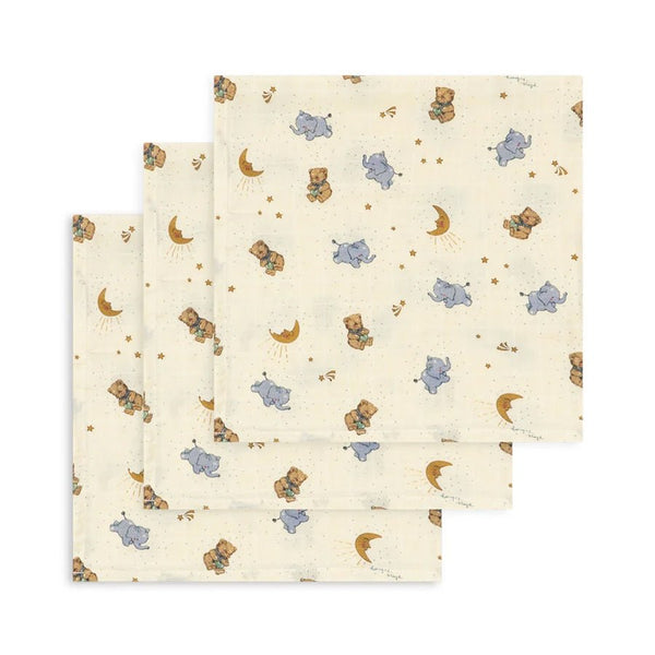 3-Pak Muslin Stofbleer i Cucciolo