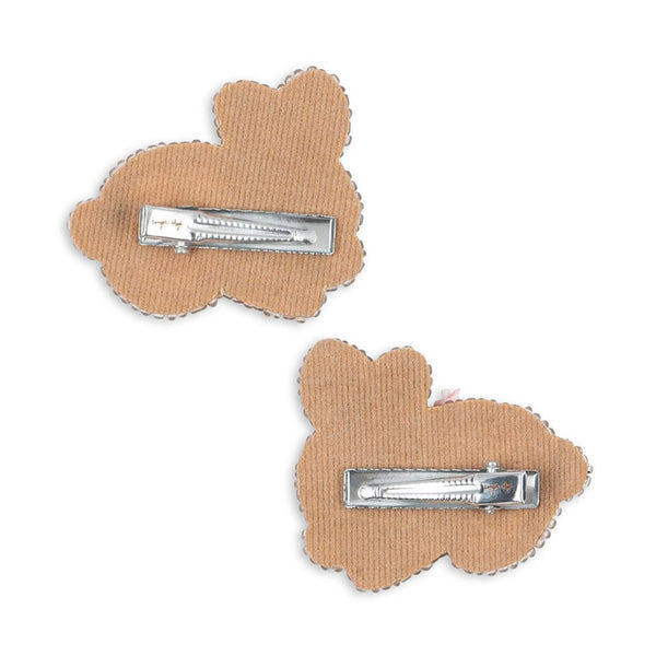 Konges Sløjd 2 - Pak Hårclips Kanin Med Perler, Bunny