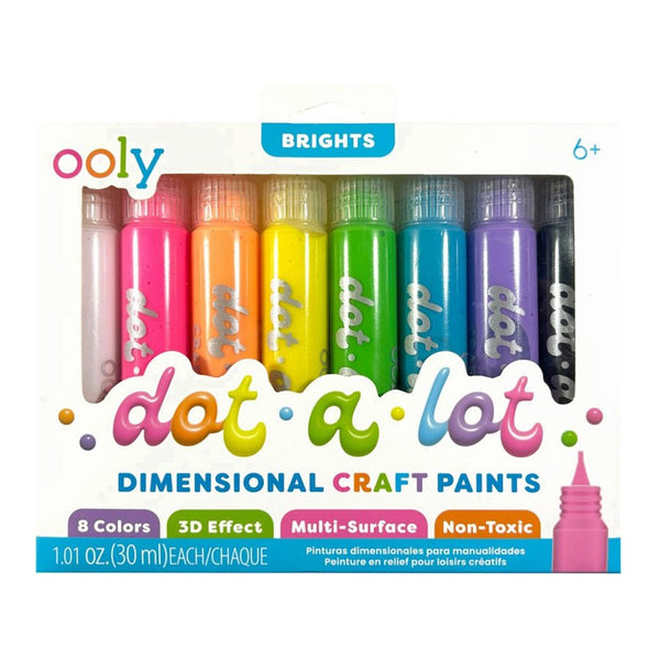 OOLY - 3D Effekt Prikmaling 8 Stk, Dot - a - lot bright