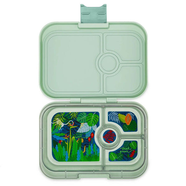 Panino Madkasse med 4 Rum i Sage Green/Jungle Tray