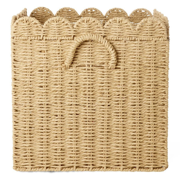 Rice opbevaingskurv med bølget kant, 33 x 33 cm