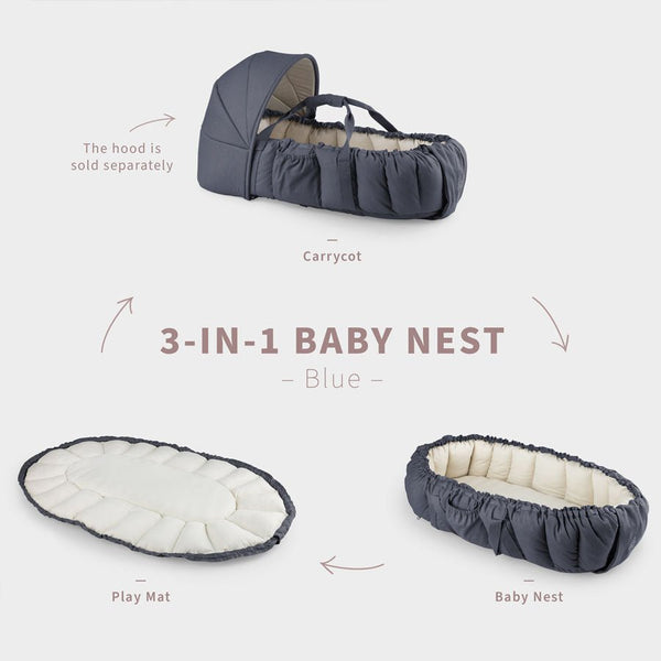 Sebra 3 - i - 1 Babynest, Blue