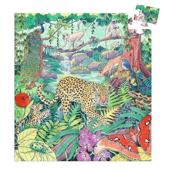Silhuet Puslespil med Jungle (54 Brikker)