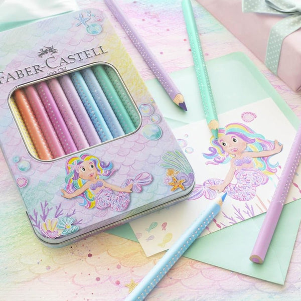 Sparkle Jumbo Farveblyanter i Pastel (10 stk)