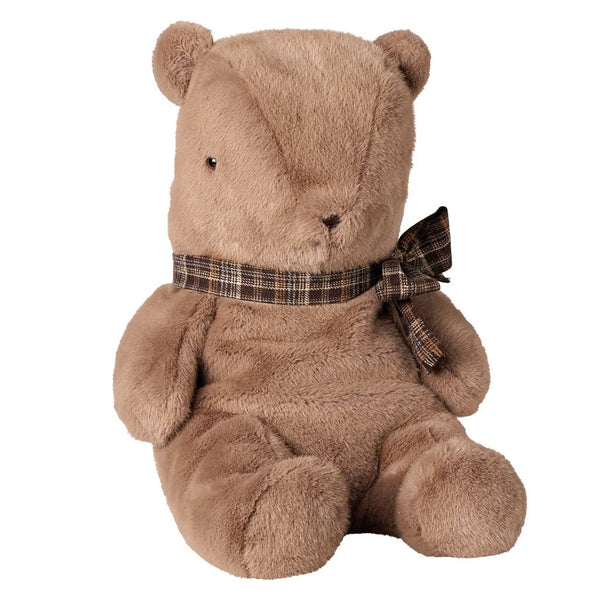 Teddy Plush Bamse Mørk Mellembrun (stor)