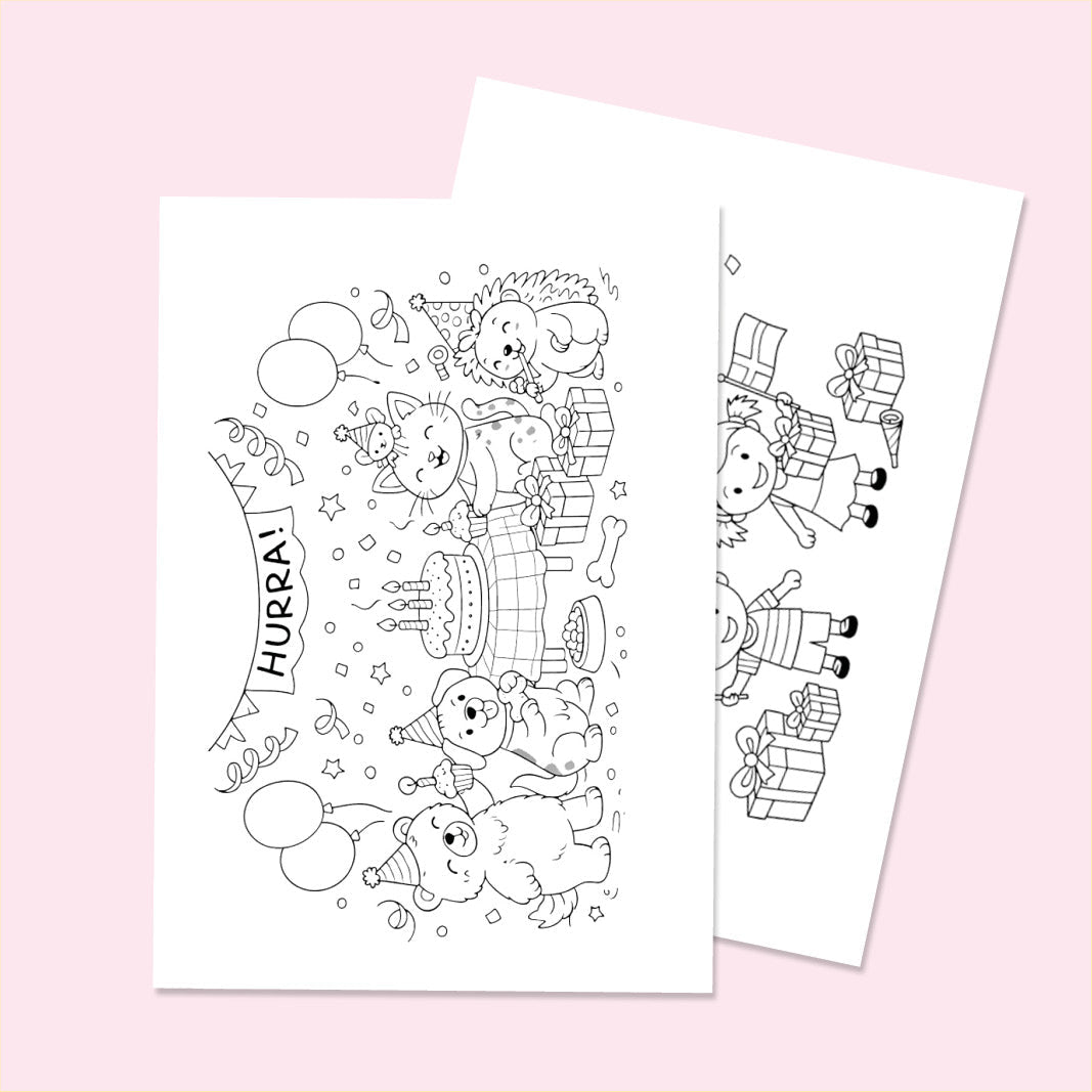 Gratis fødselsdagstegninger – print selv og farvelæg den fineste fødselsdagsfest! - BK Family