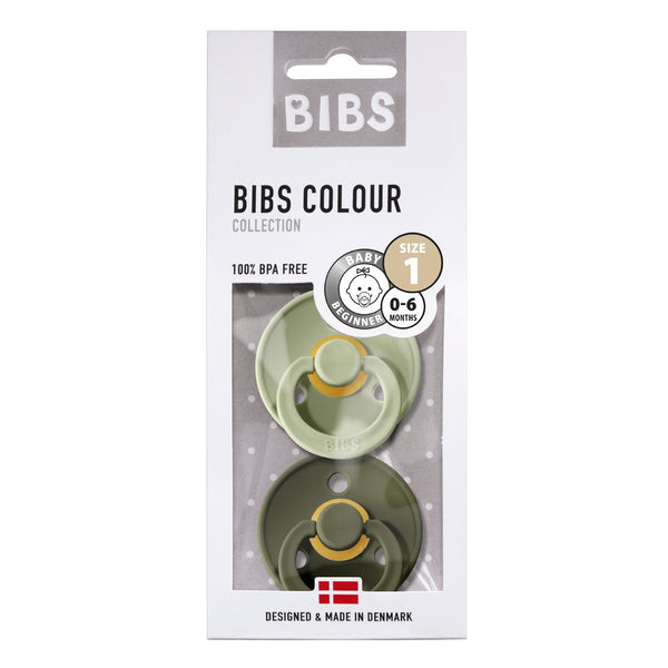 Bibs 2 - pak rund sut, str 1 - Sage/Hunter Green