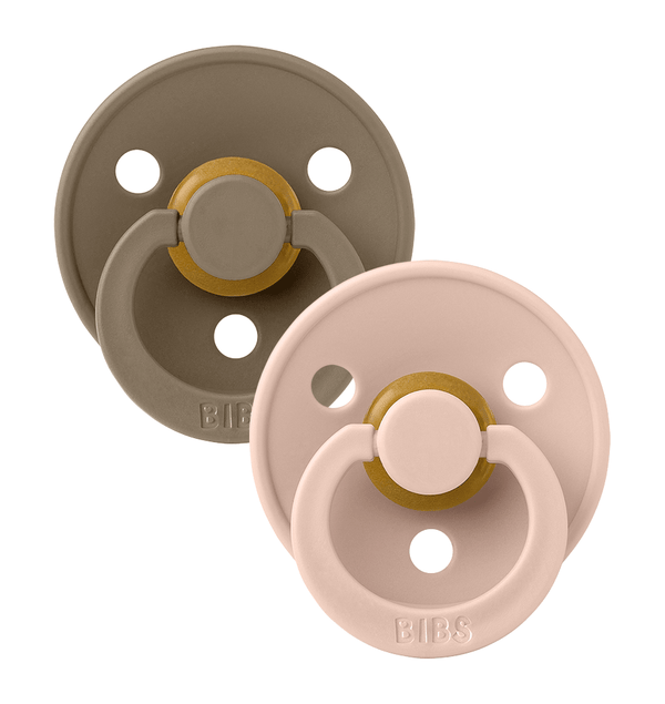 Bibs 2 - pak rund sut, str 2 - Dark Oak/Blush