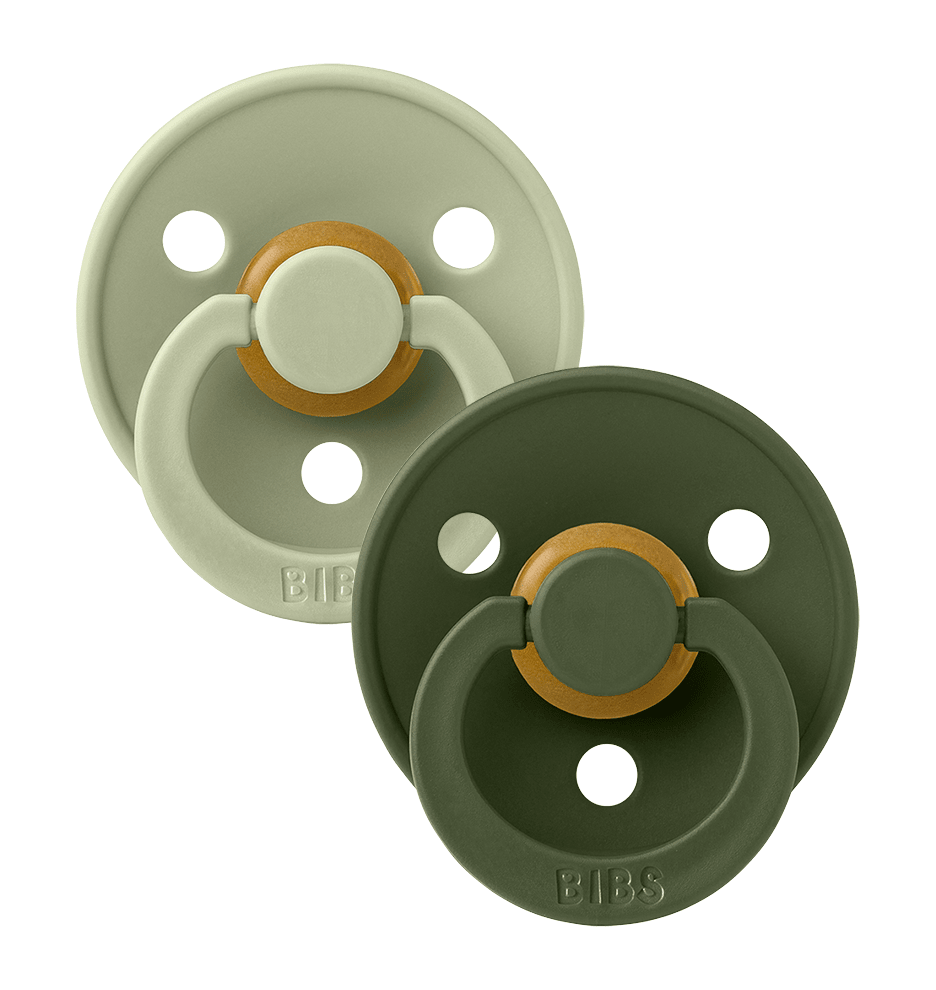 Bibs 2 - pak rund sut, str 2 - Sage/Hunter Green