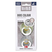 Bibs 2 - pak rund sut, str 2 - Sage NIGHT/Cloud NIGHT