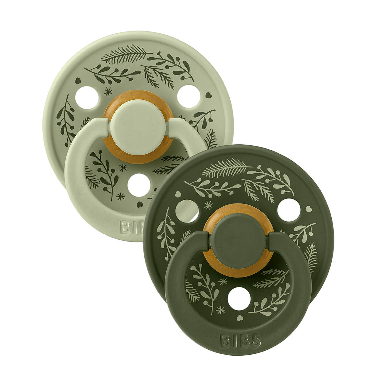 Bibs Holiday Leaf 2 - Pak Colour Sut Str 2, Sage/Hunter Green