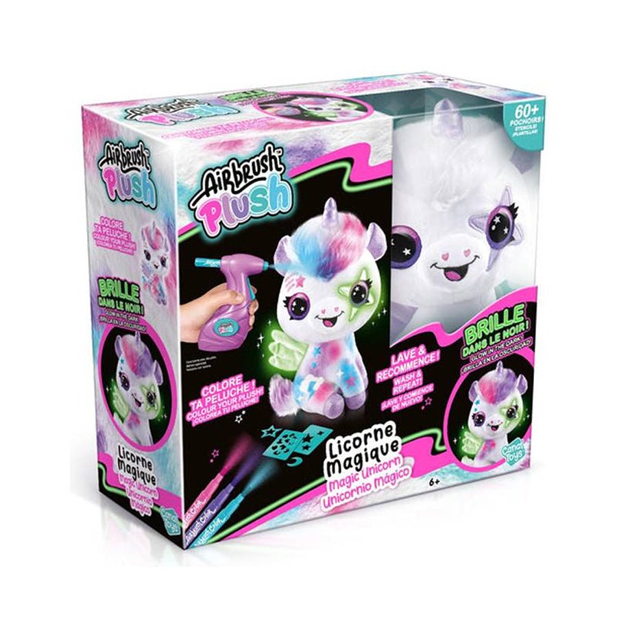 Airbrush Plush Glow in The Dark Enhjørning