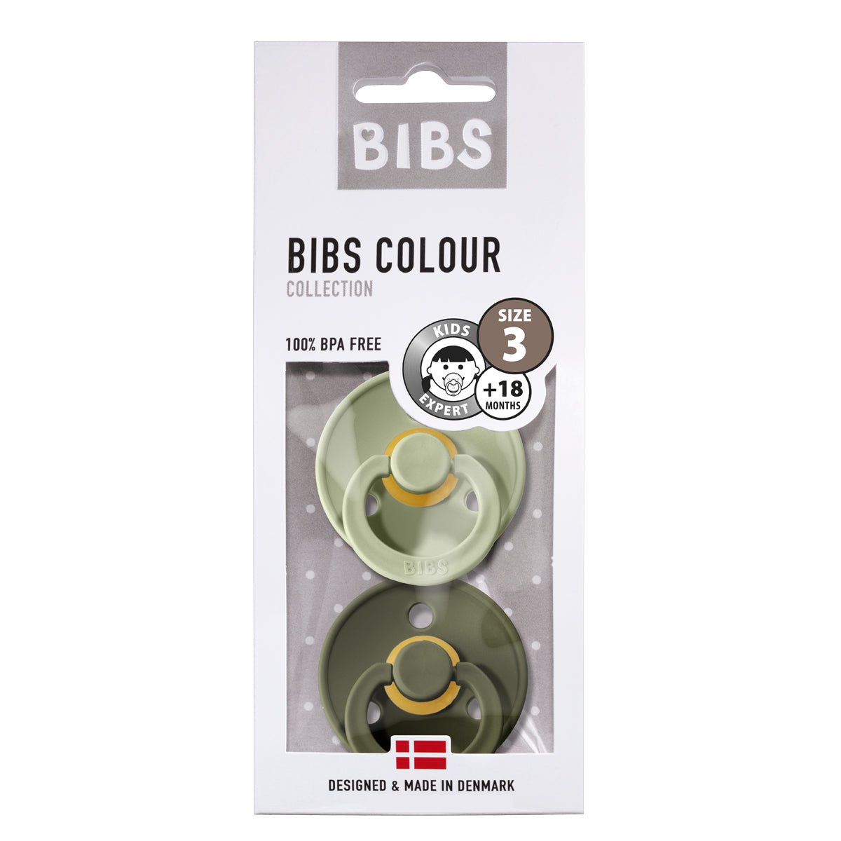 Bibs 2 - pak rund sut, str 3 - Sage/Hunter Green