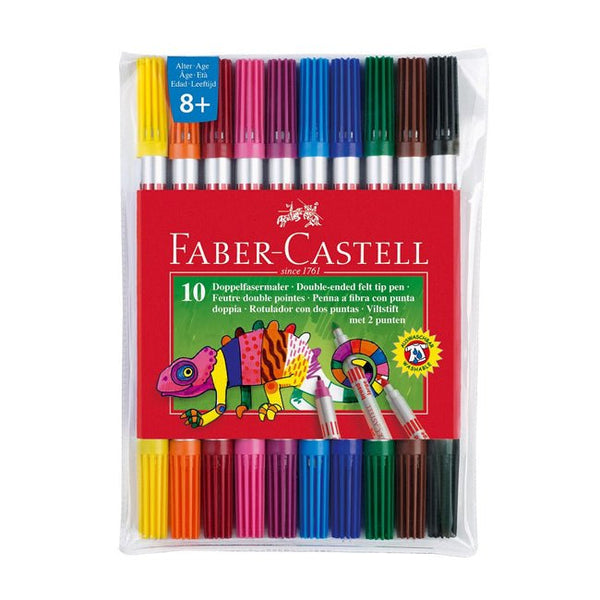 Faber - Castell dobbelt tusser med tyk og tynd spids, 10 stk