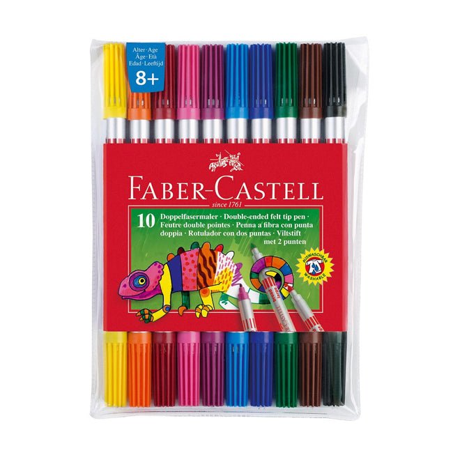 Faber - Castell dobbelt tusser med tyk og tynd spids, 10 stk