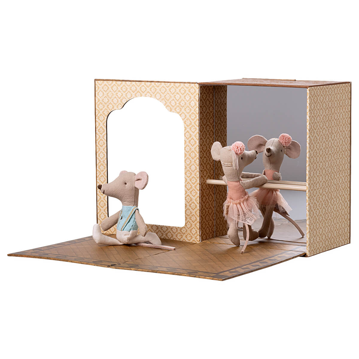 Maileg Balletmus i Dansestudie - Lillesøster Og Lillebror