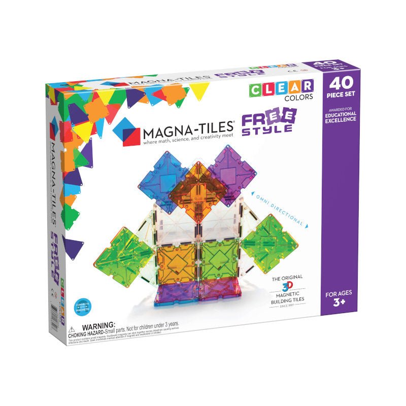 Magna - Tiles byggemagneter FreeStyle, clear - 40 dele