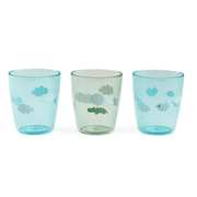 Done by Deer 3 - pak Yummy mini glas, happy clouds green