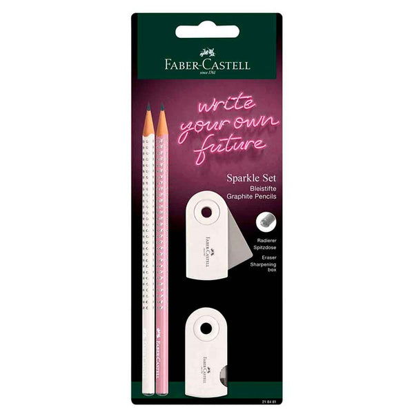 Faber - Castell skrivesæt, Sparkle Coconut/Rose Shadows