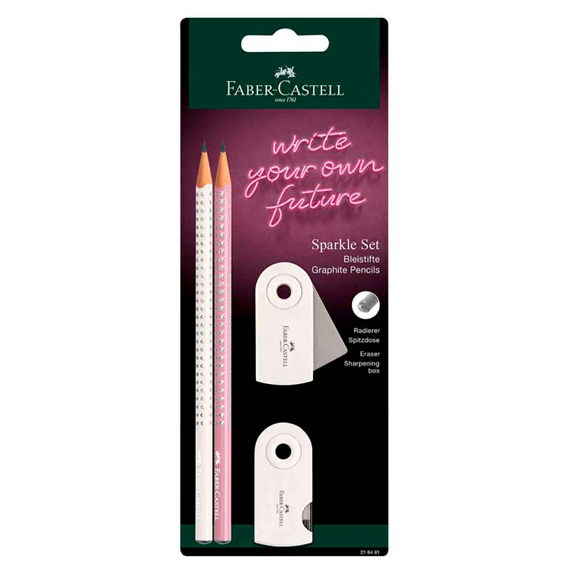 Faber - Castell skrivesæt, Sparkle Coconut/Rose Shadows