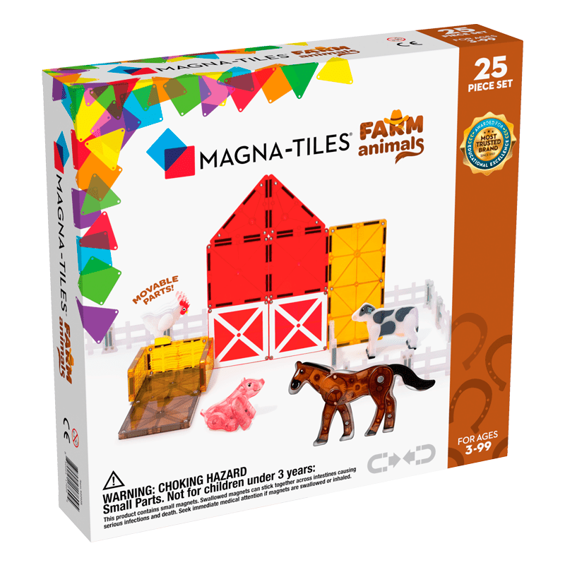 Magna - Tiles byggemagneter, Bondegårdsdyr