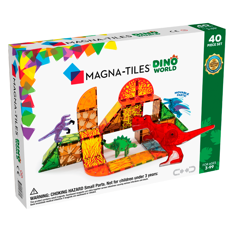 Magna - Tiles byggemagneter, Dino World - 40 dele