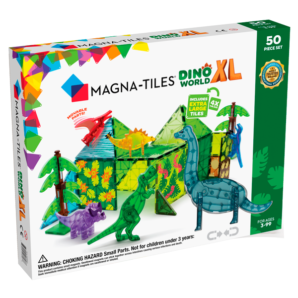 Magna - Tiles byggemagneter, Dino World XL - 50 dele