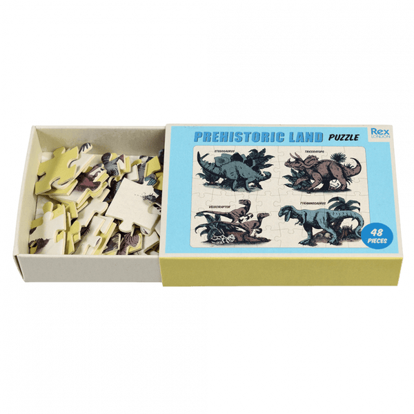 Jigsaw Puslespil i Tændstikæske, Prehistoric Land