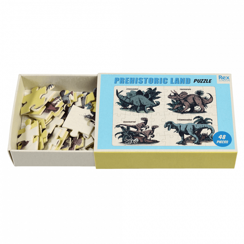 Jigsaw Puslespil i Tændstikæske, Prehistoric Land