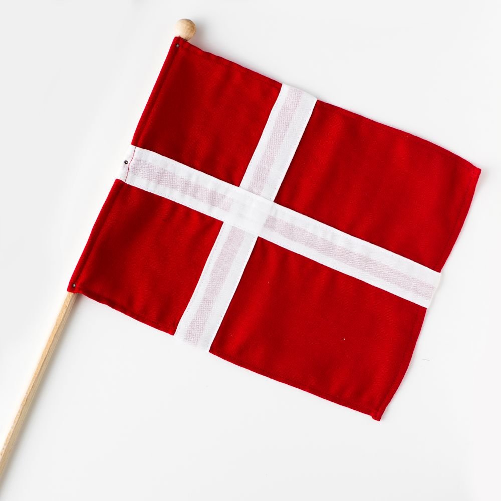Langkilde & Søn fødselsdagsflag på pind - hurra - flag