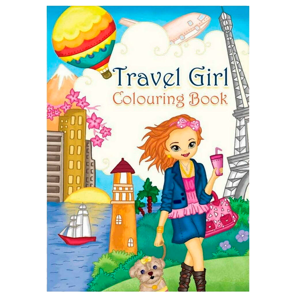 Malebog A4, 16 sider - Travel girl