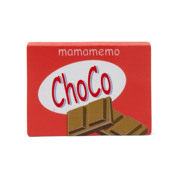 MaMaMeMo legemad i træ, chokoladestang
