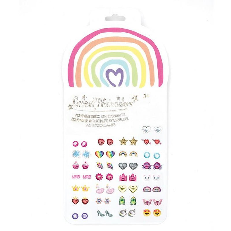 Great Pretenders sticker øreringe, Rainbow Love