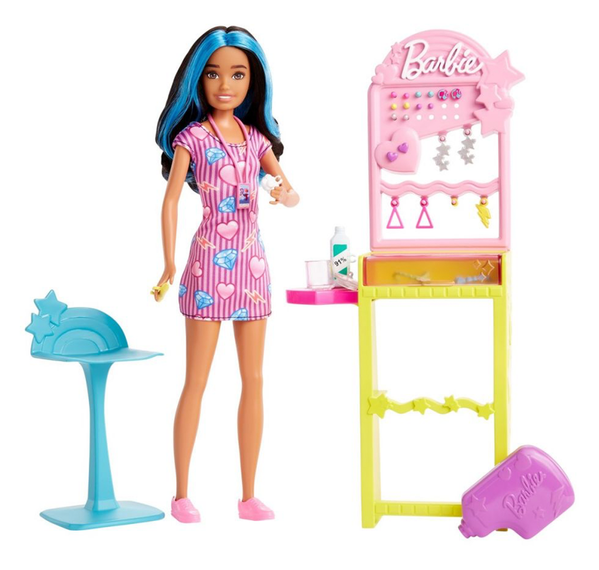 Barbie Skipper og øreringesalon inkl piercer