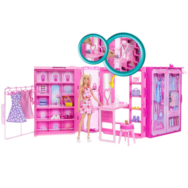 Barbie Fashion Fun Dream Garderobeskab med Dukke