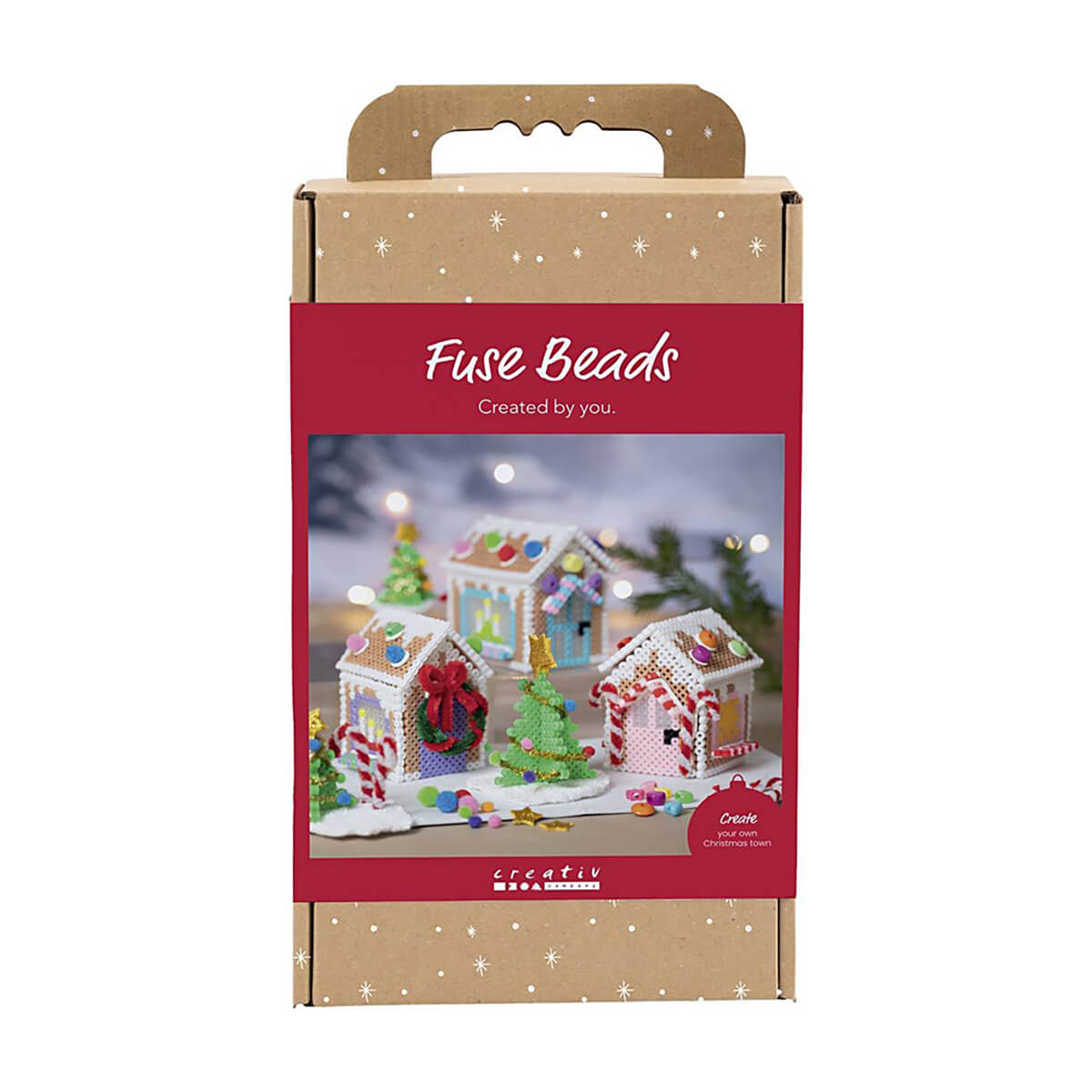 Creativ Company DIY Kit Rørperler, Julehuse - ass Farver